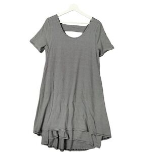 Soft Surroundings‎ Striped Nautical Lagen Dress Open Back Short Sleeve Medium